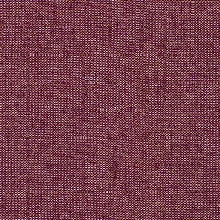 Robert Kaufman | Essex Yarn Dyed Linen | 1054 Burgundy Metallic