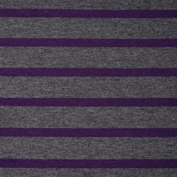 Rokaroo Headband - Grey with Purple Stripes