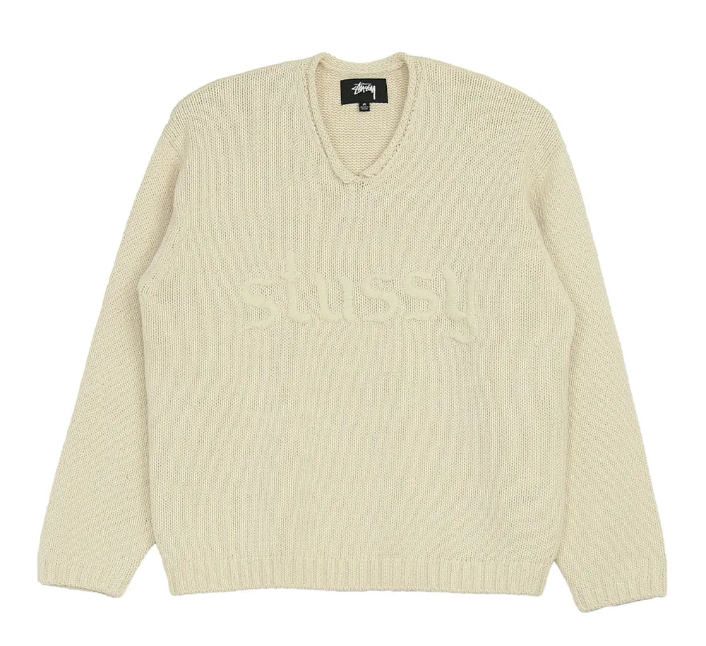 Roll V-Neck Logo Sweater