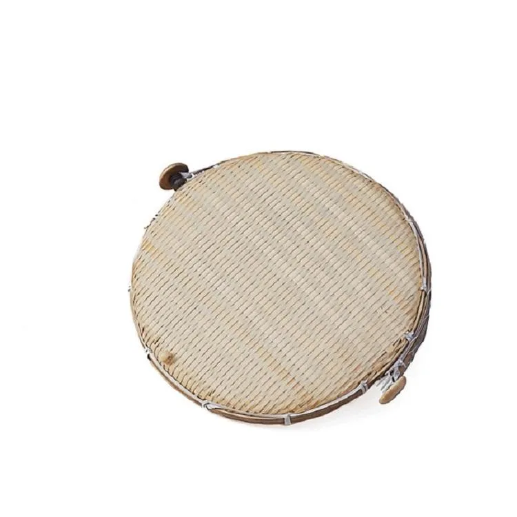 Round Bamboo Woven Dustpan Basket - Household Storage - 42Cm