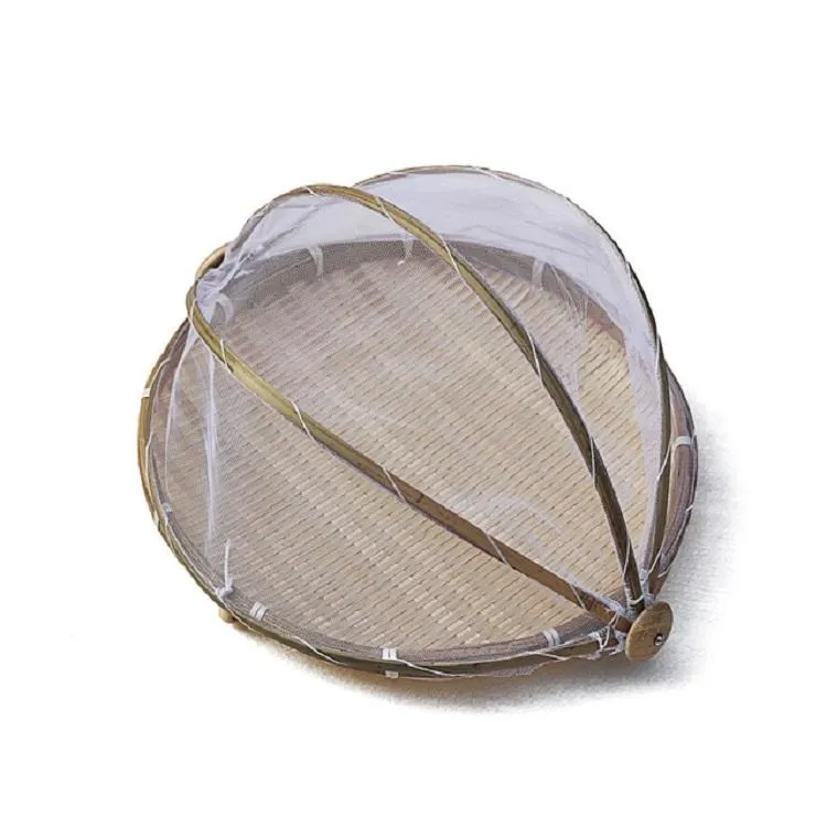 Round Bamboo Woven Dustpan Basket - Household Storage - 42Cm
