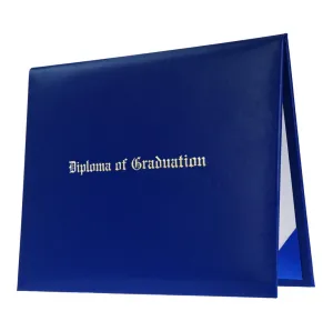 Royal Blue Imprinted Graduation Diploma Cover - College & High School Diploma Covers
