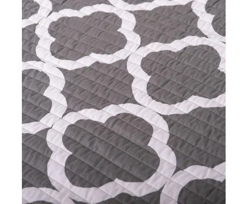 Royal Comfort Bamboo Cooling Reversible 7 Piece Comforter Set Bedspread - Charcoal