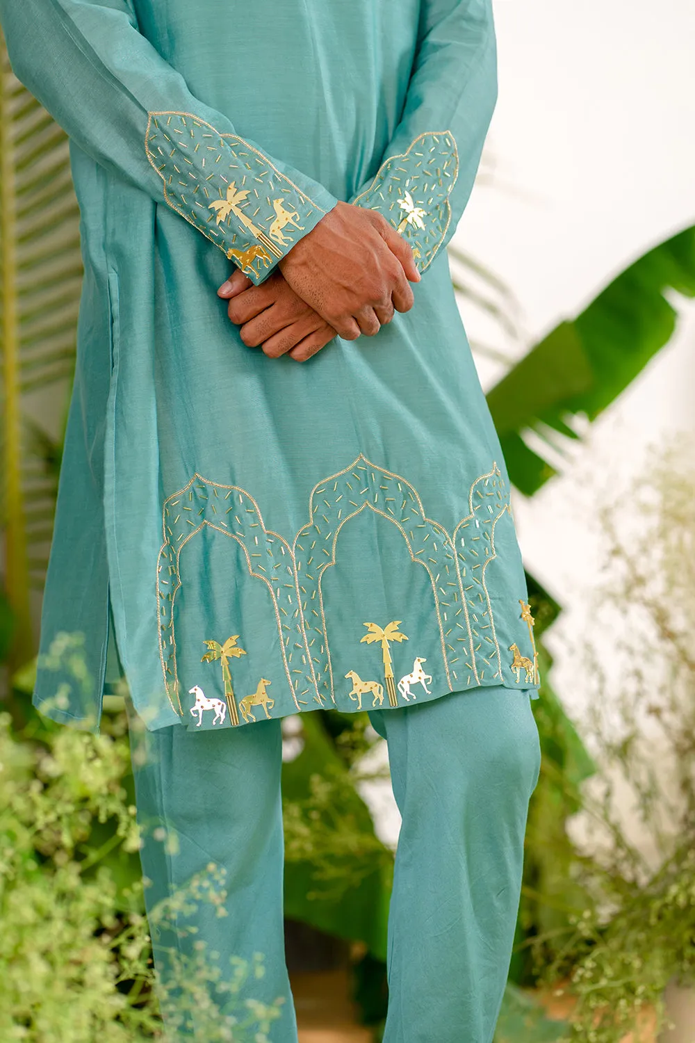 Royal Reign Aqua Kurta Sets