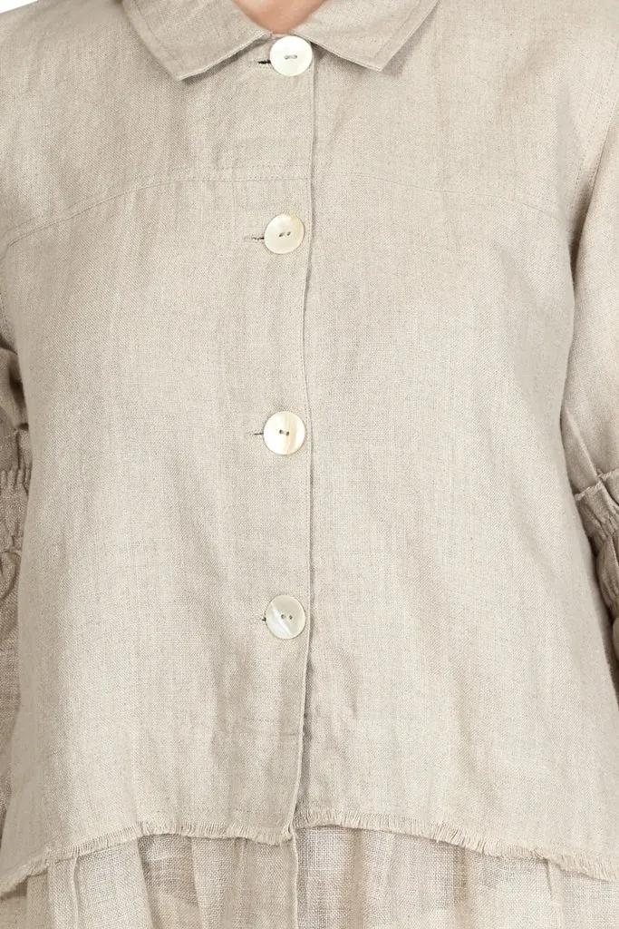 Ruffled Linen Shirt