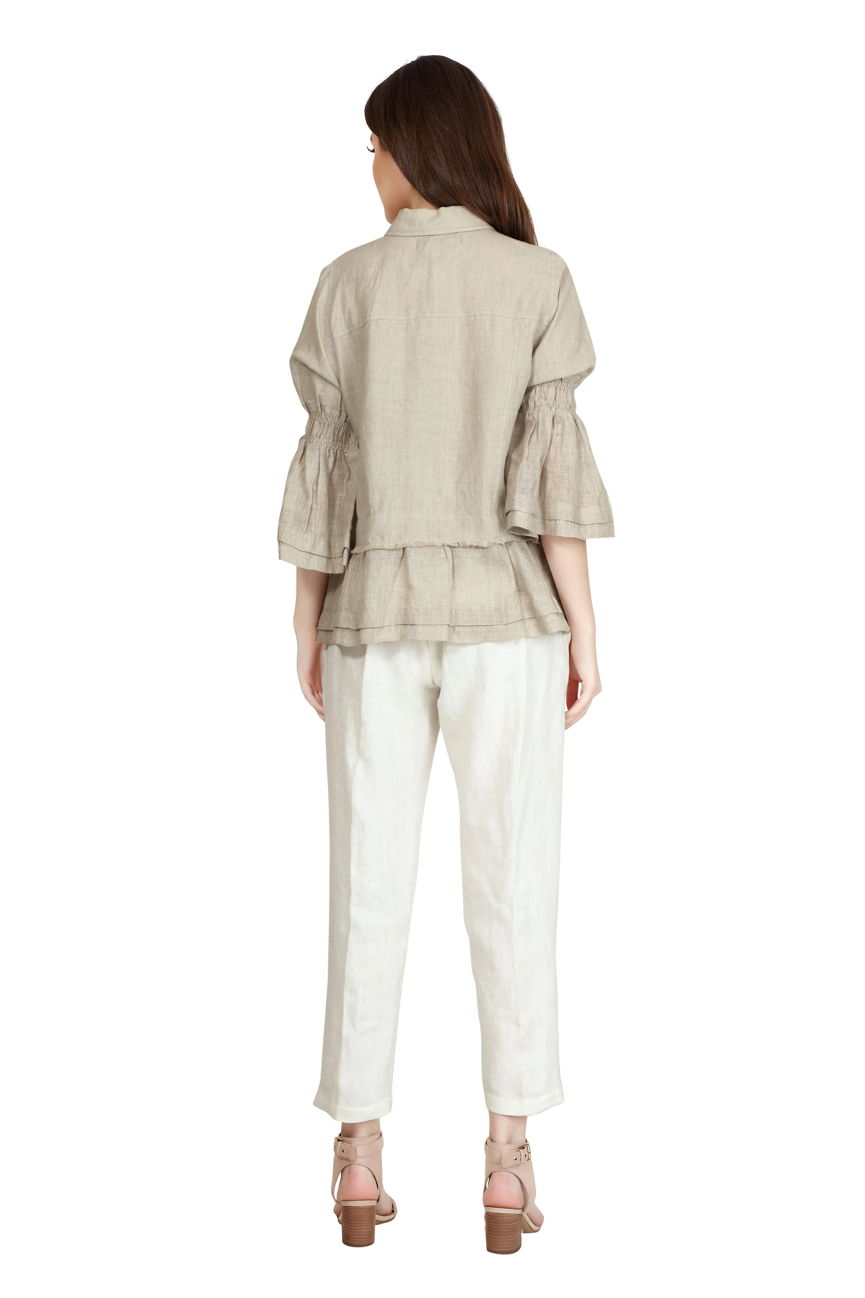 Ruffled Linen Shirt