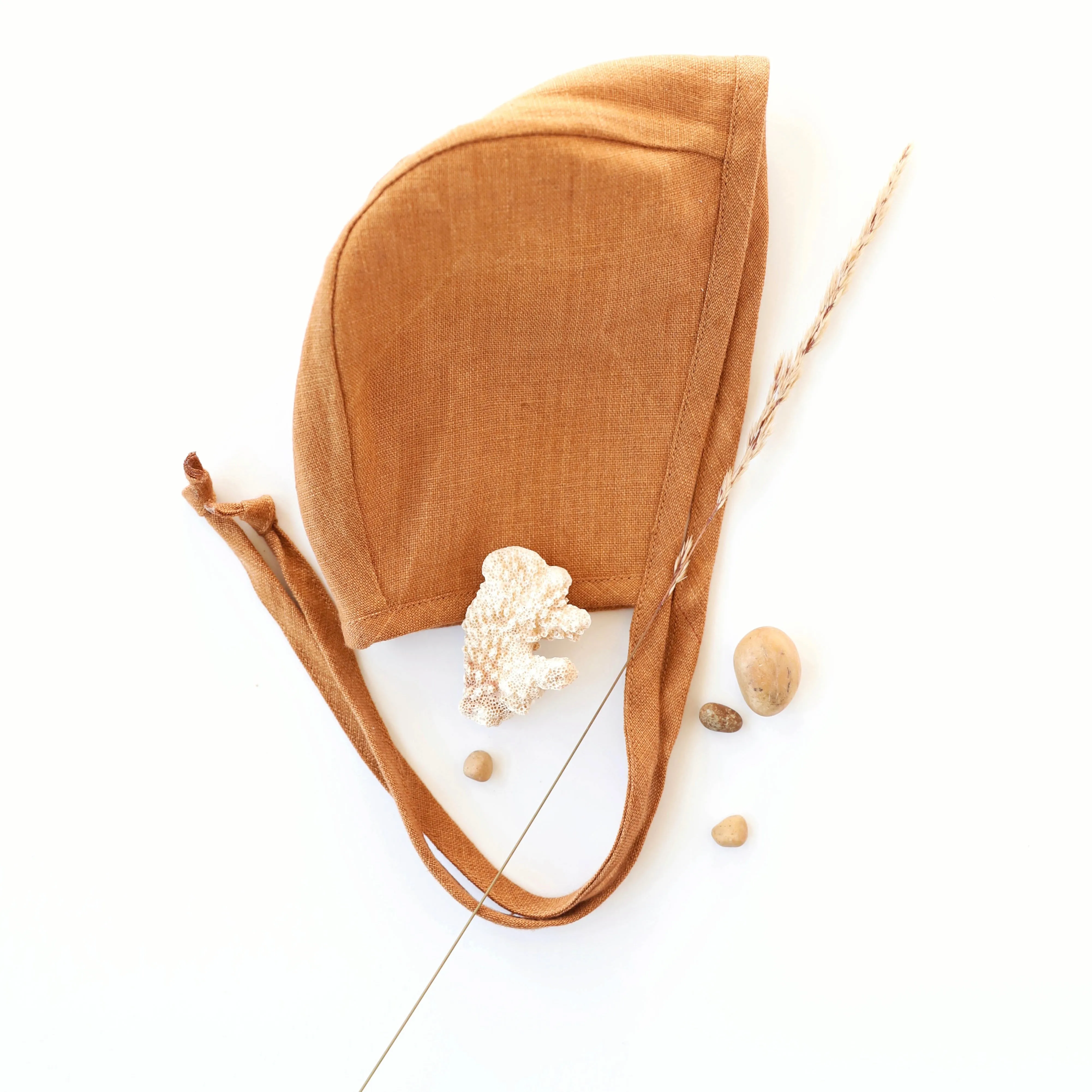 Rust Linen Bonnet