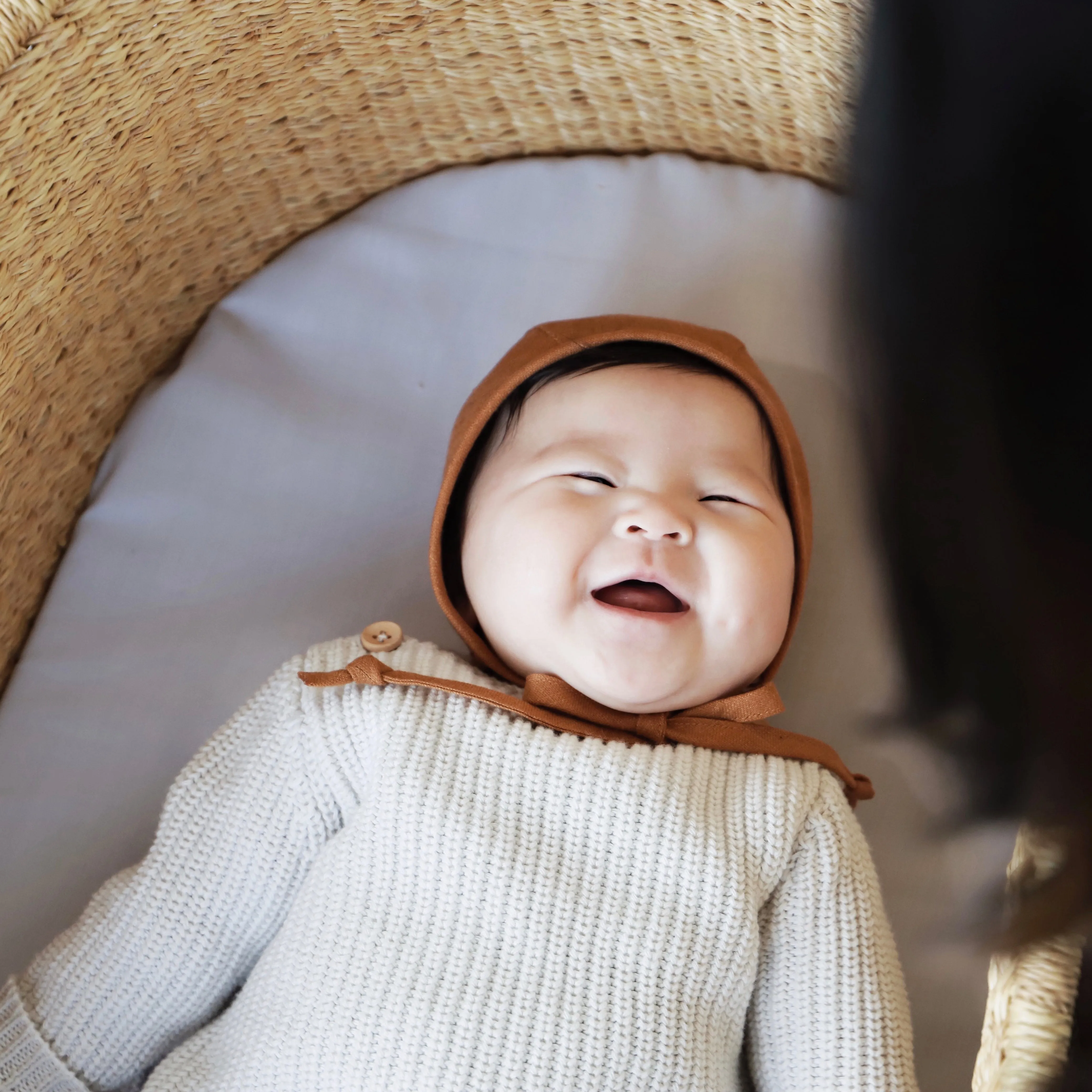Rust Linen Bonnet