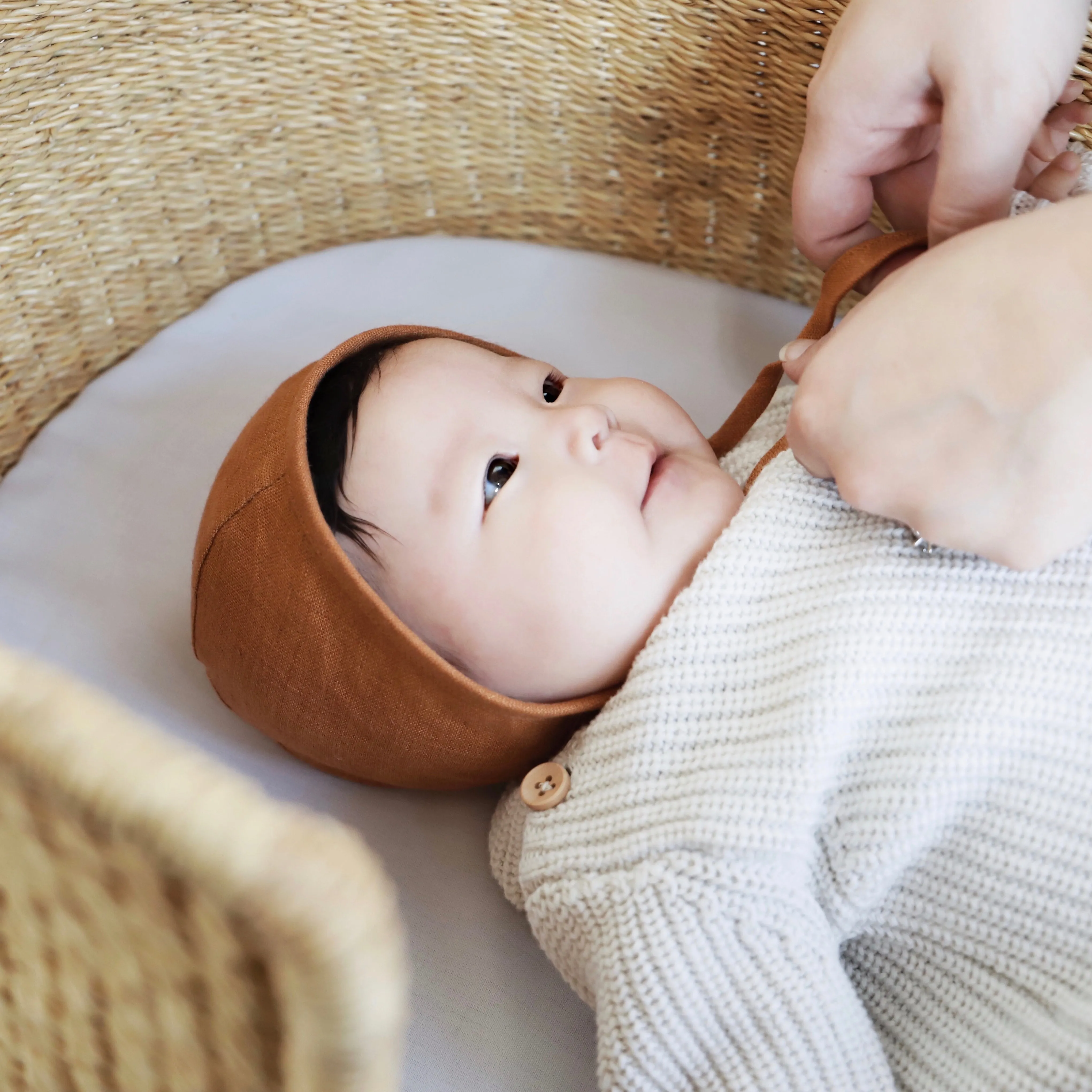 Rust Linen Bonnet