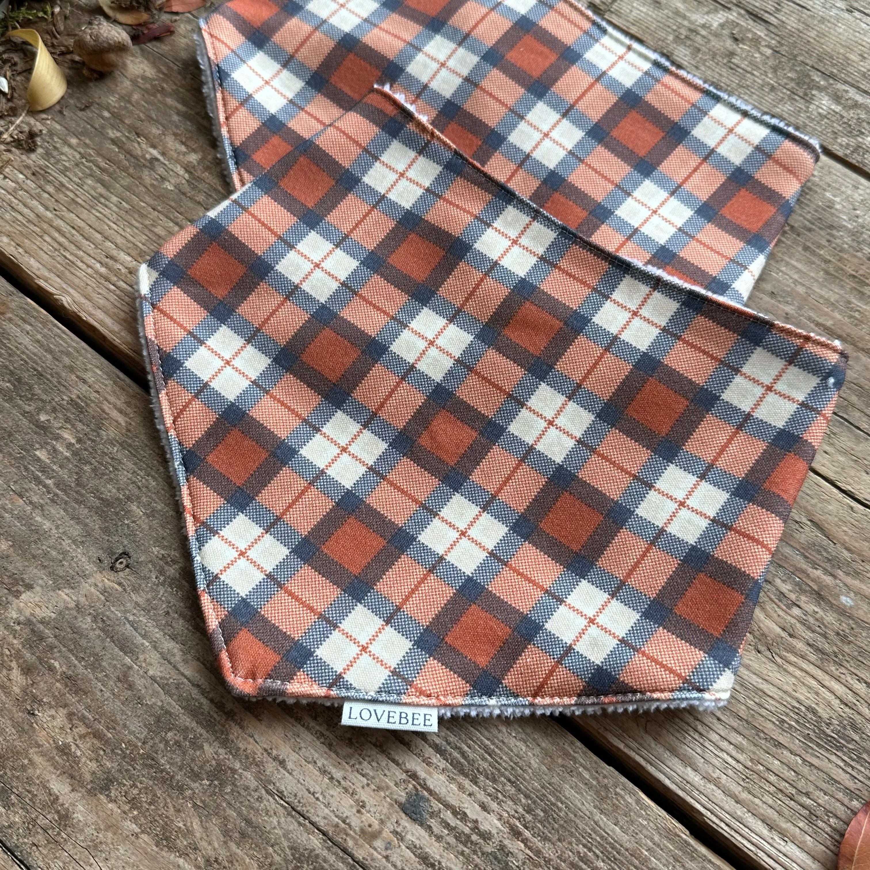 Rustic Plaid Dribble Bib