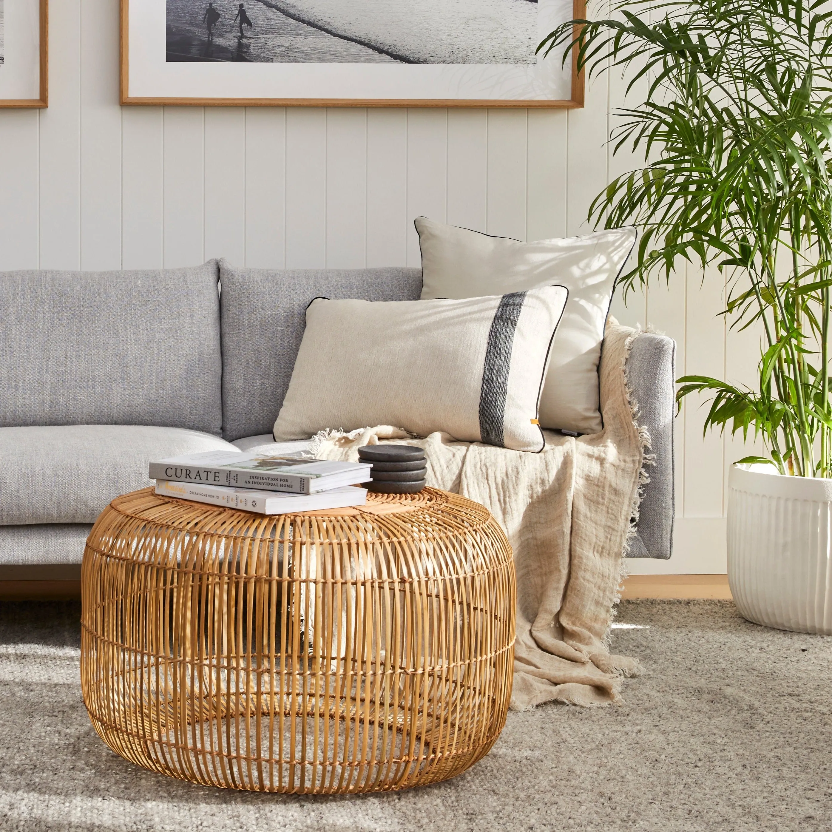 Saarde Kadir Cotton Linen Lumbar Cushion