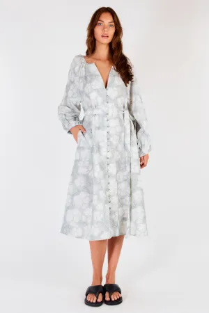 Sakanto LS Button Dress Flores Xanadu