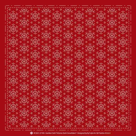 Sashiko Cloth Hitome-Zashi SnowflakesRD -- QH Textiles Pty Ltd.