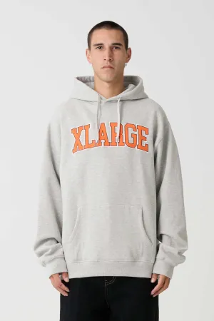 SATIN COLLEGE HOODIE - ASH HEATHER