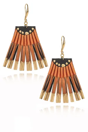 Scallop Silk Bronze Earrings