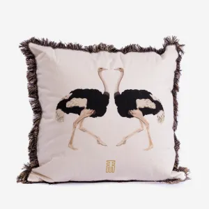 Scatter Cushion & Inner - Ostrich Lovers