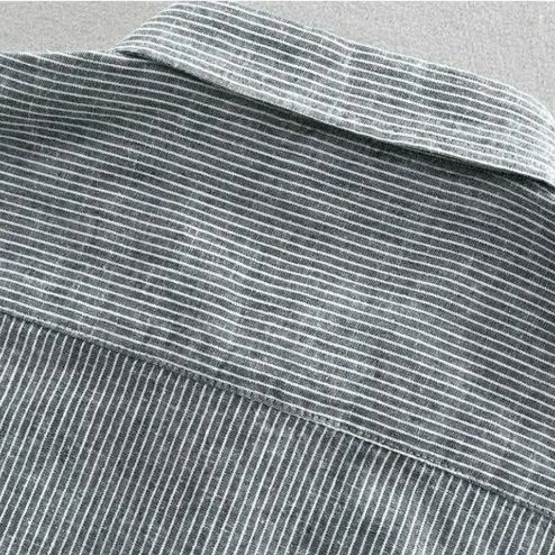 Serge Linen Striped Shirt