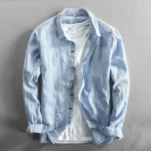 Serge Linen Striped Shirt