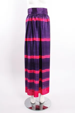 Sheer Stripe Silk Skirt