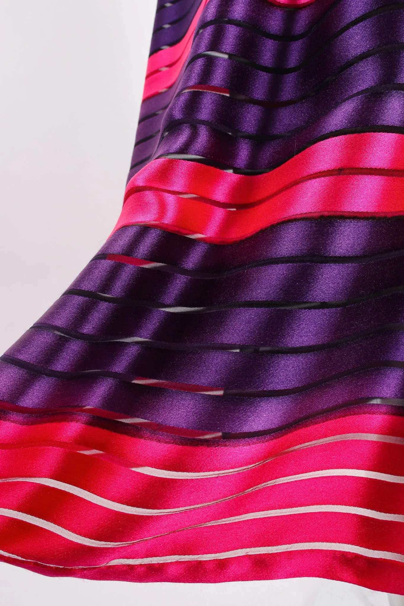 Sheer Stripe Silk Skirt