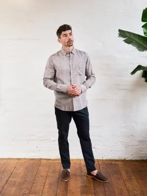 Shirt linen tamina brown