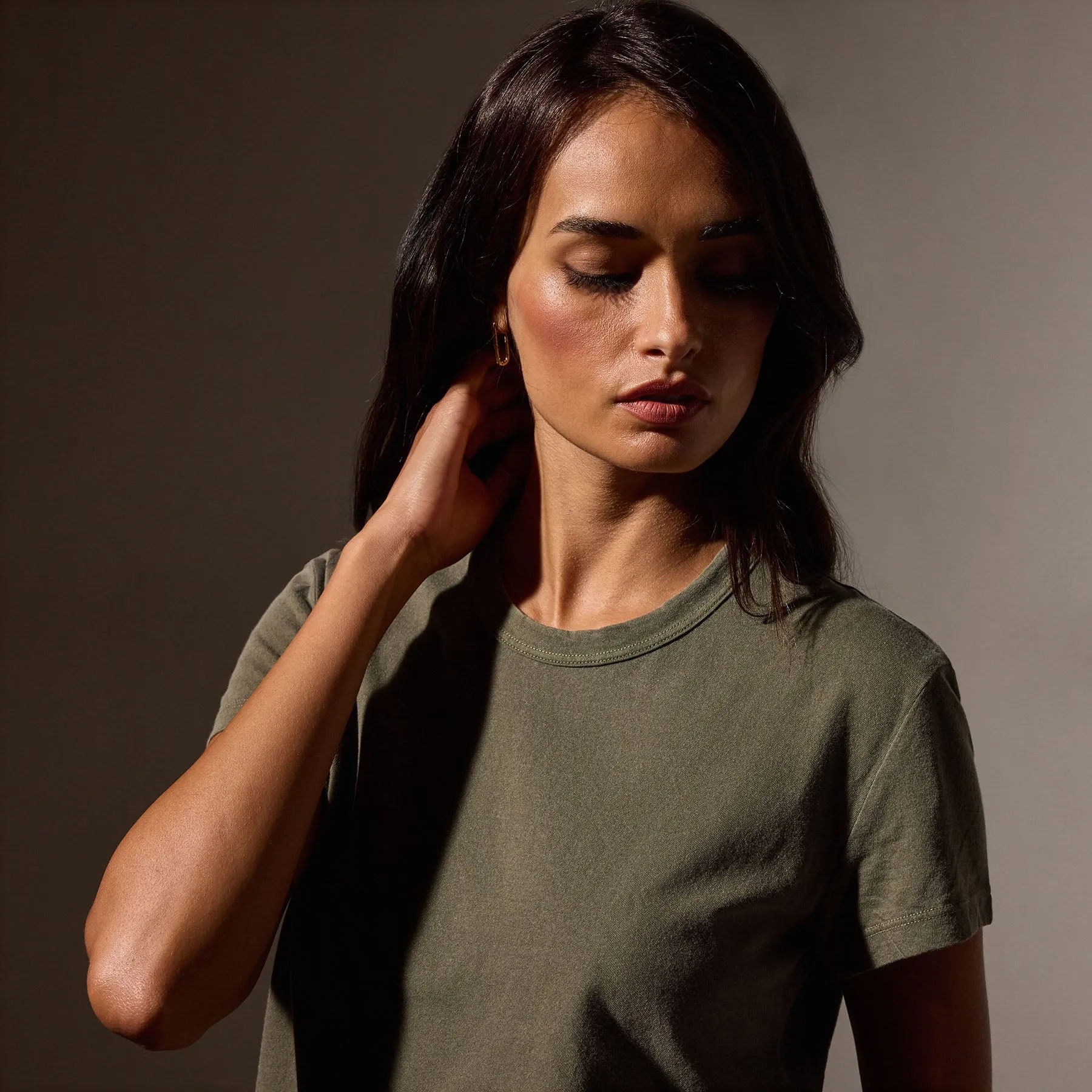Shrunken Crew Neck Tee - Trooper Pigment