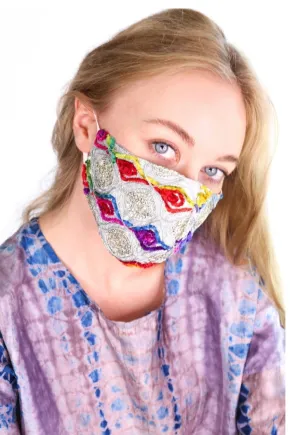 Silk Embroidered Mask