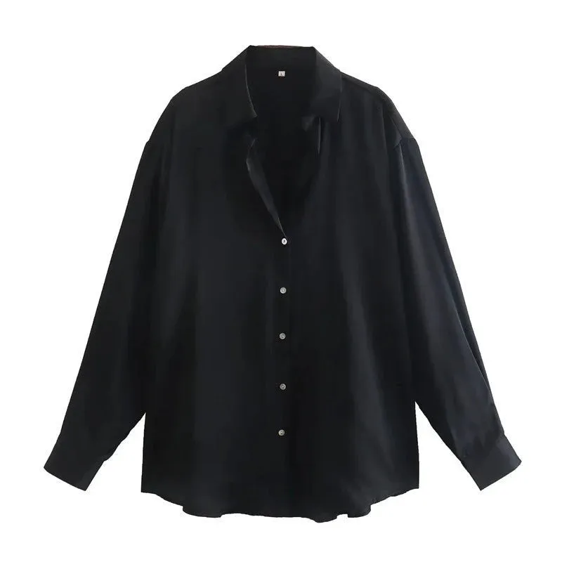 Silk Satin Aura™ | Women's Colorful Blouse Top | Luxurious Silk, Soft Satin Fabric, Stylish Design