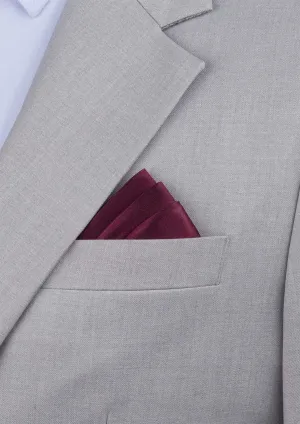 Silk Satin Merlot Pocket Square