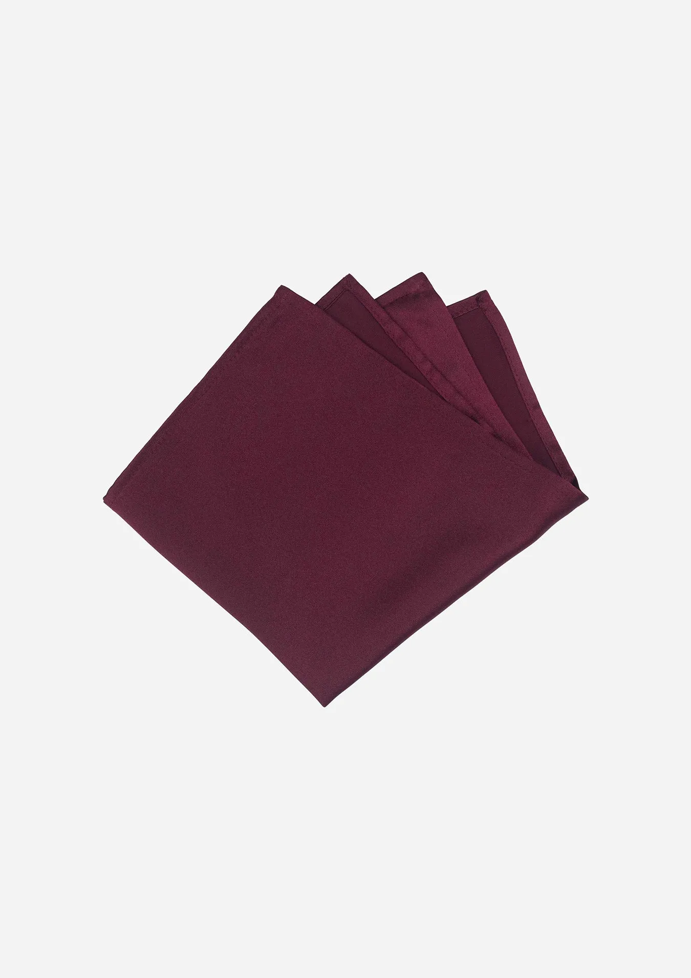 Silk Satin Merlot Pocket Square