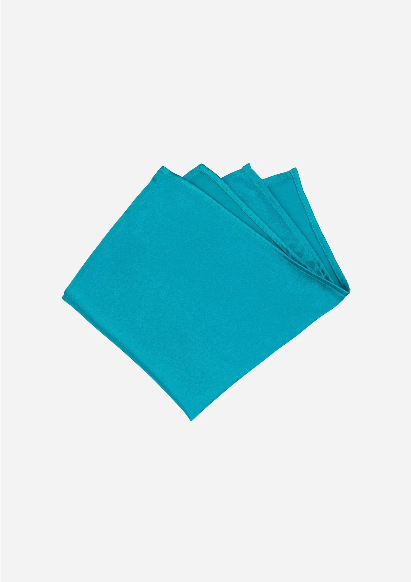 Silk Satin Turquoise Pocket Square