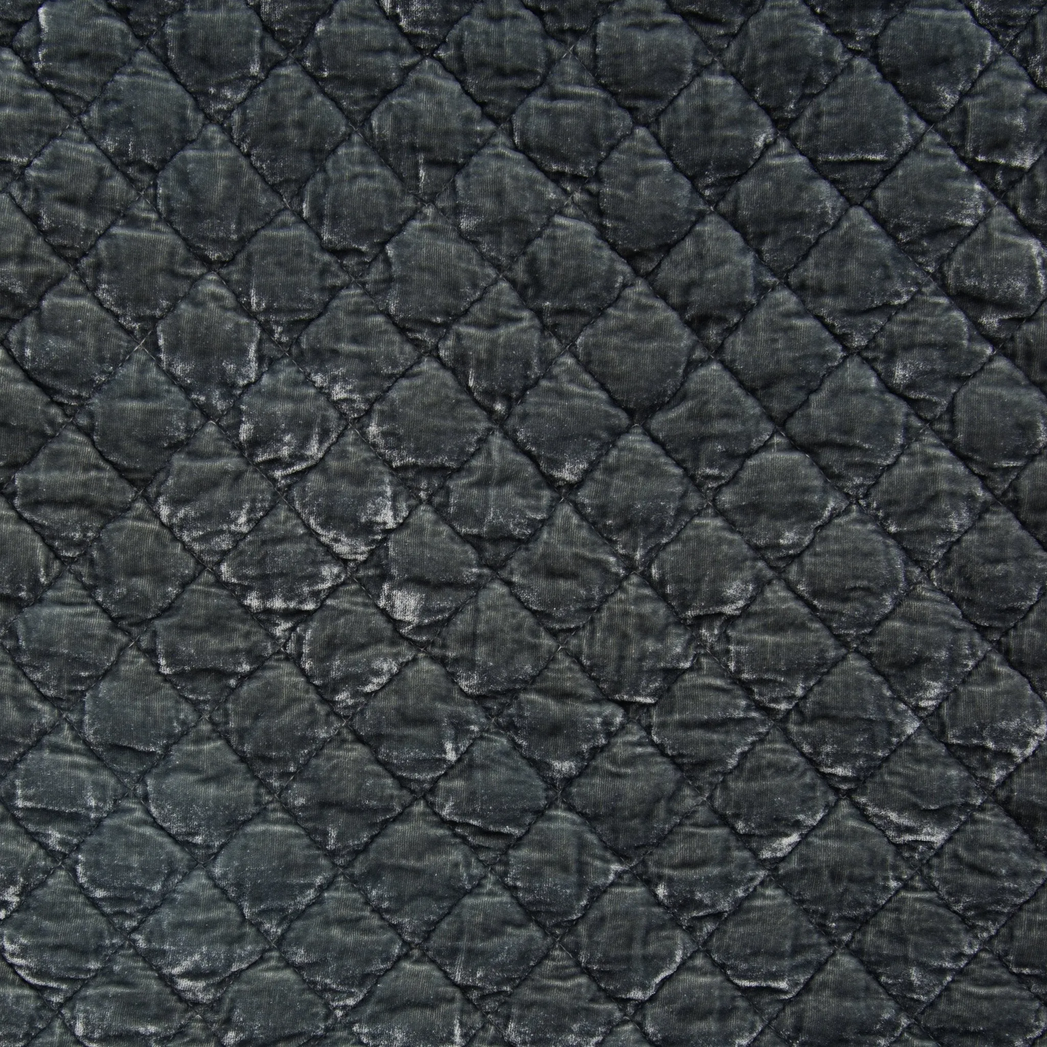 Silk Velvet Quilted Coverlet - Fog - King