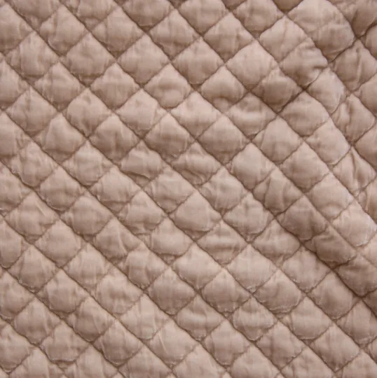 Silk Velvet Quilted Coverlet - Pearl - Queen