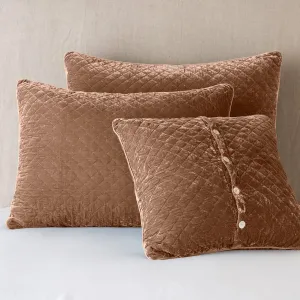 Silk Velvet Quilted Deluxe Sham - Rouge