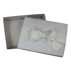 Simply Elegant White Dupioni Silk Memory Box Bridal or Christening Memories