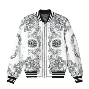 Sketch Myth Pattern Bomber Jacket