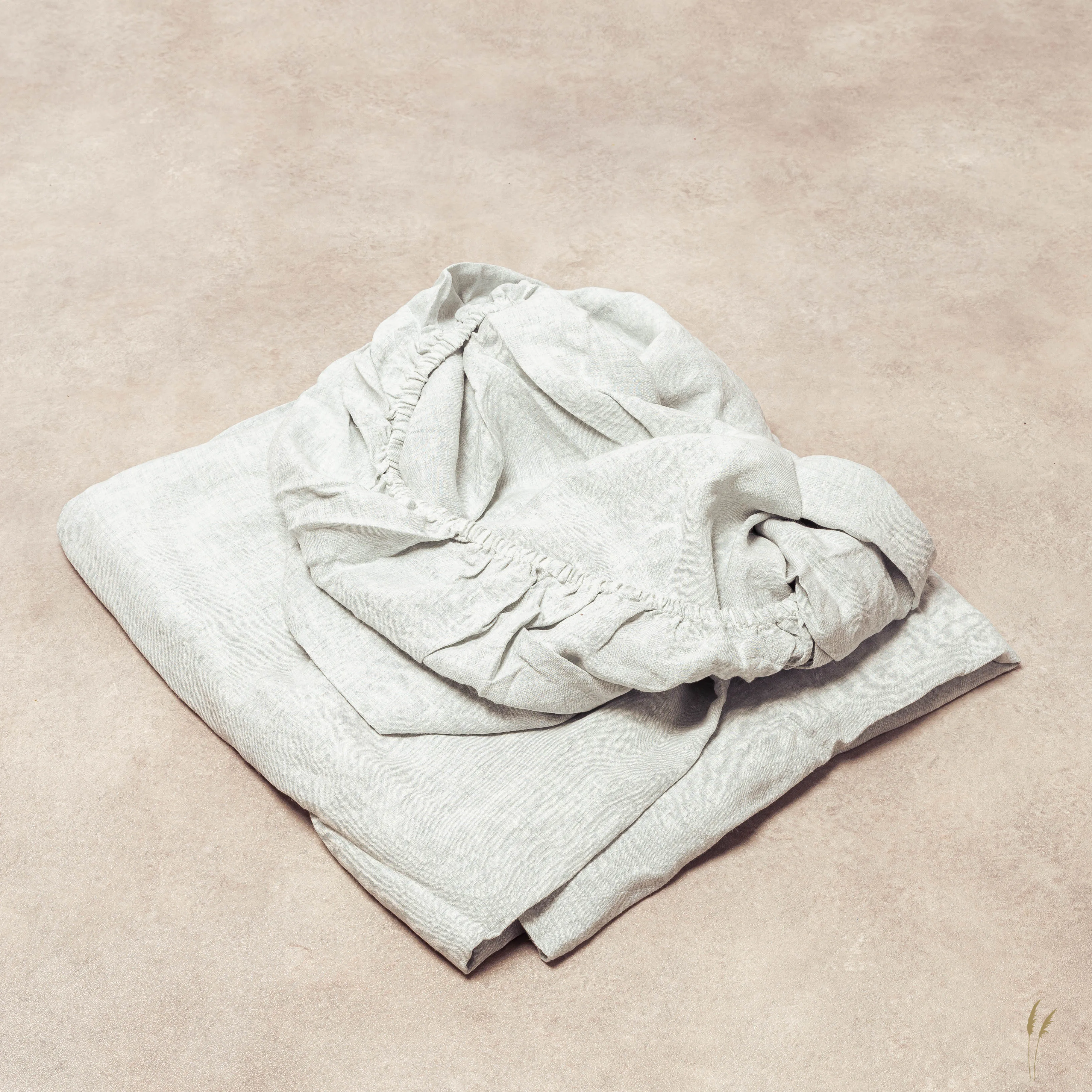 Sky Blue Linen Fitted Sheet
