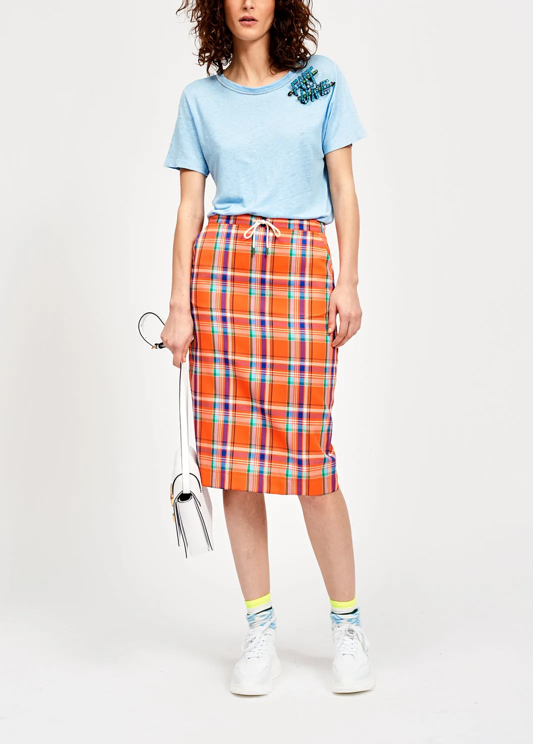 Sky blue linen summer t-shirt