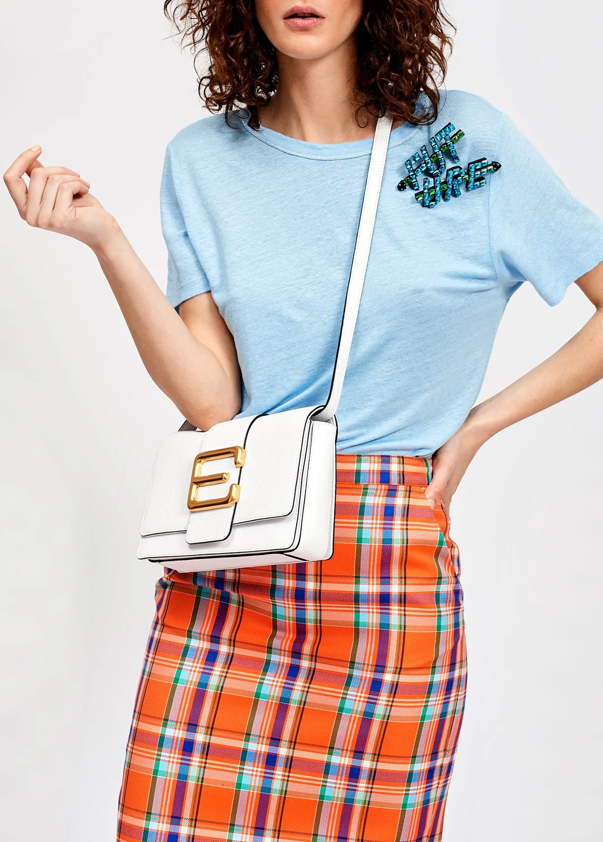Sky blue linen summer t-shirt