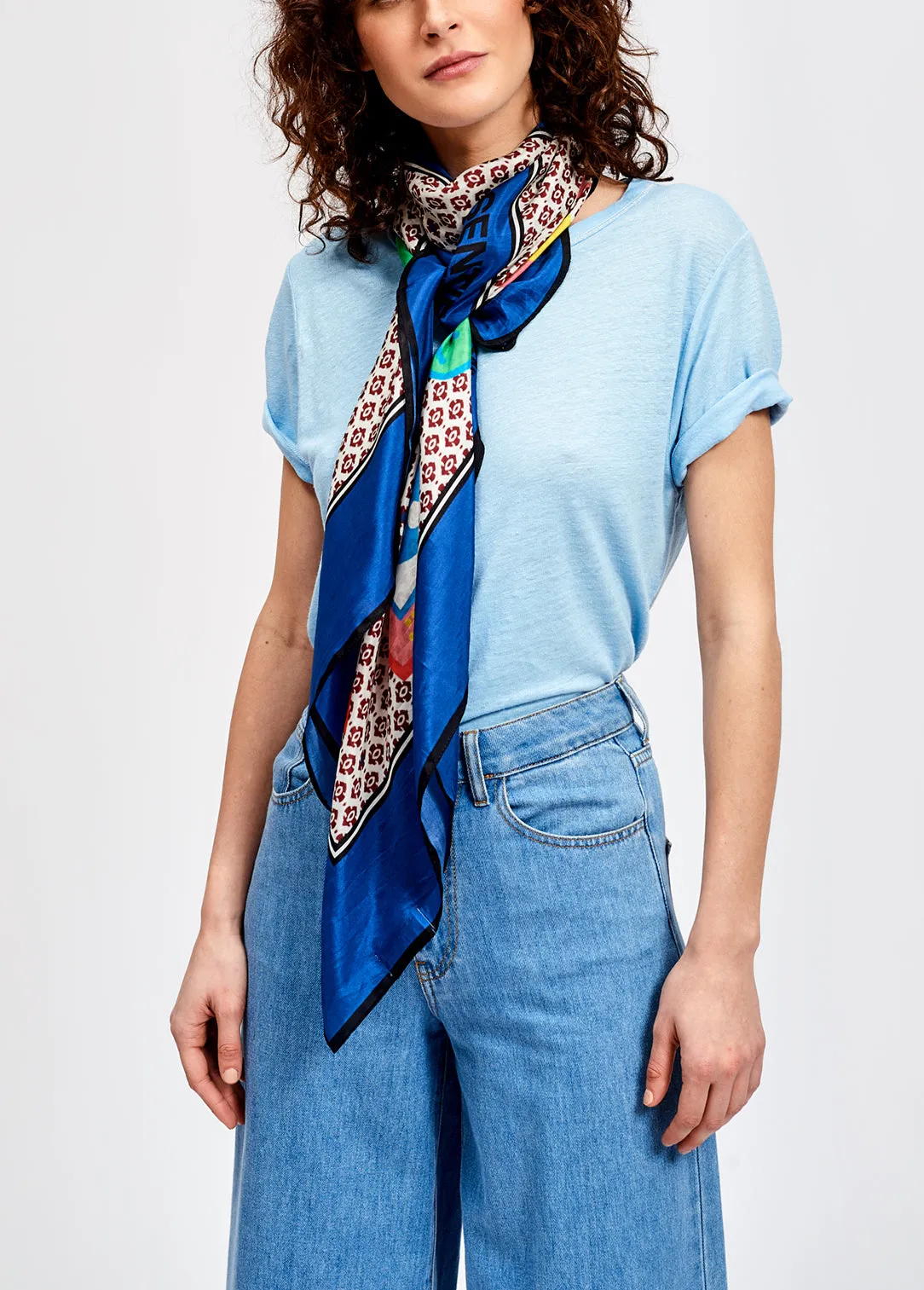 Sky blue linen summer t-shirt
