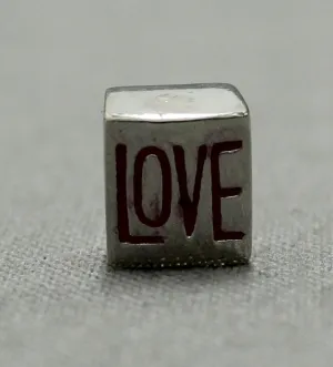 Slide Charm for Slide Keep Keeper or Ribbon Bracelet Necklace 6mm (1/4 inch)