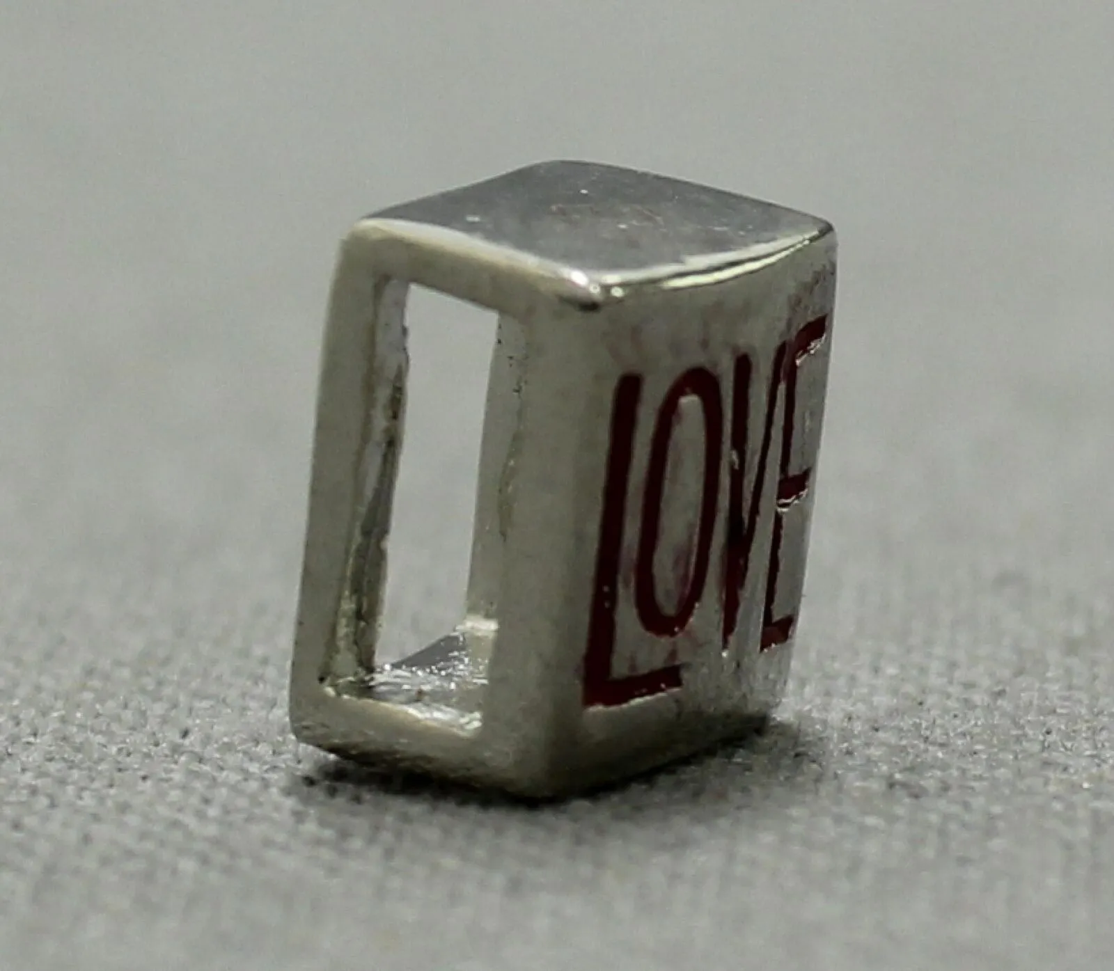 Slide Charm for Slide Keep Keeper or Ribbon Bracelet Necklace 6mm (1/4 inch)
