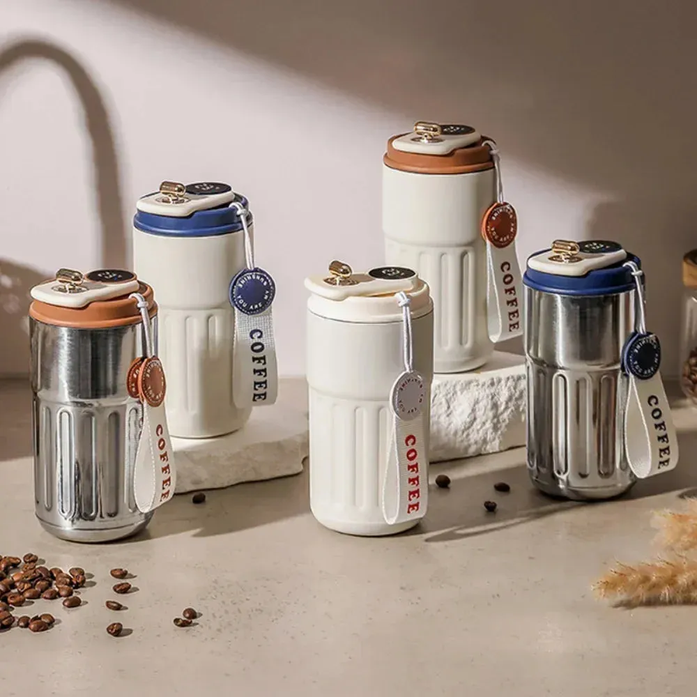 Smart Thermos Bottle – 450ml Stainless Steel Vacuum Cup with Temperature Display