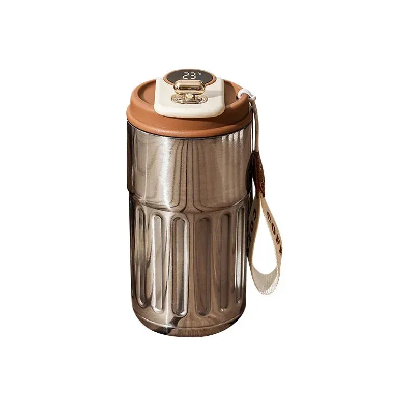 Smart Thermos Bottle – 450ml Stainless Steel Vacuum Cup with Temperature Display