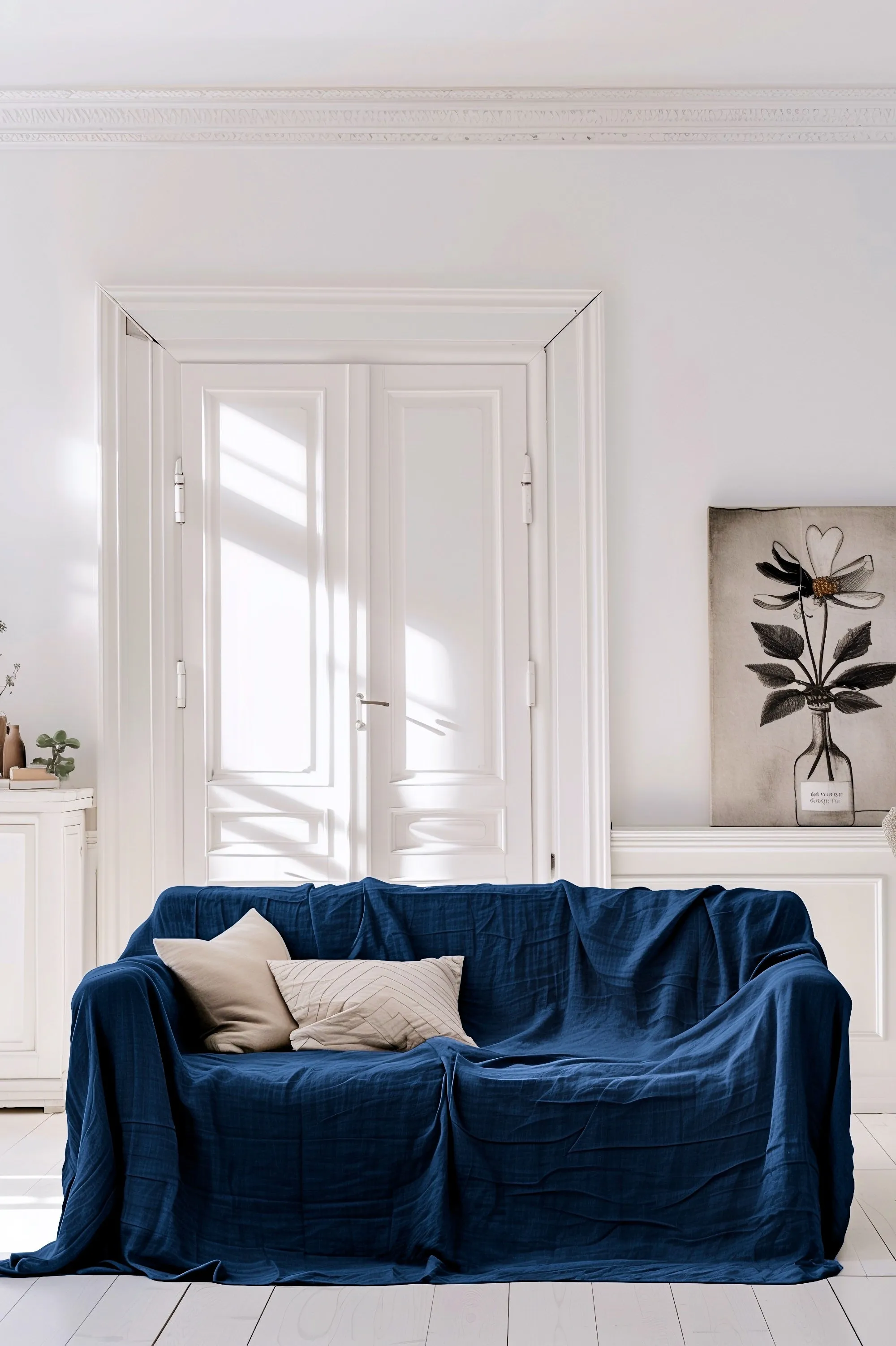Sofa cover - dark blue