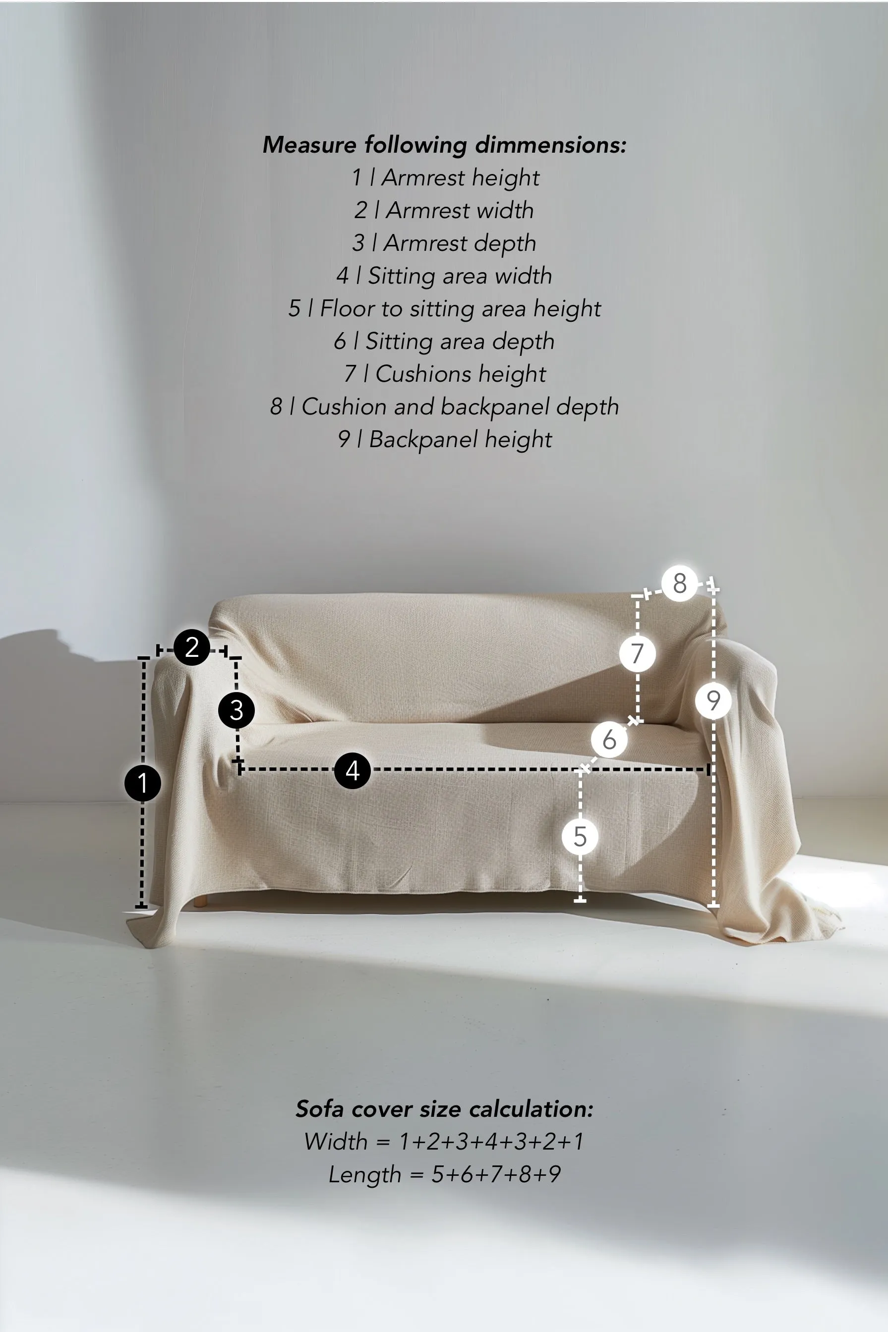 Sofa cover - dark blue