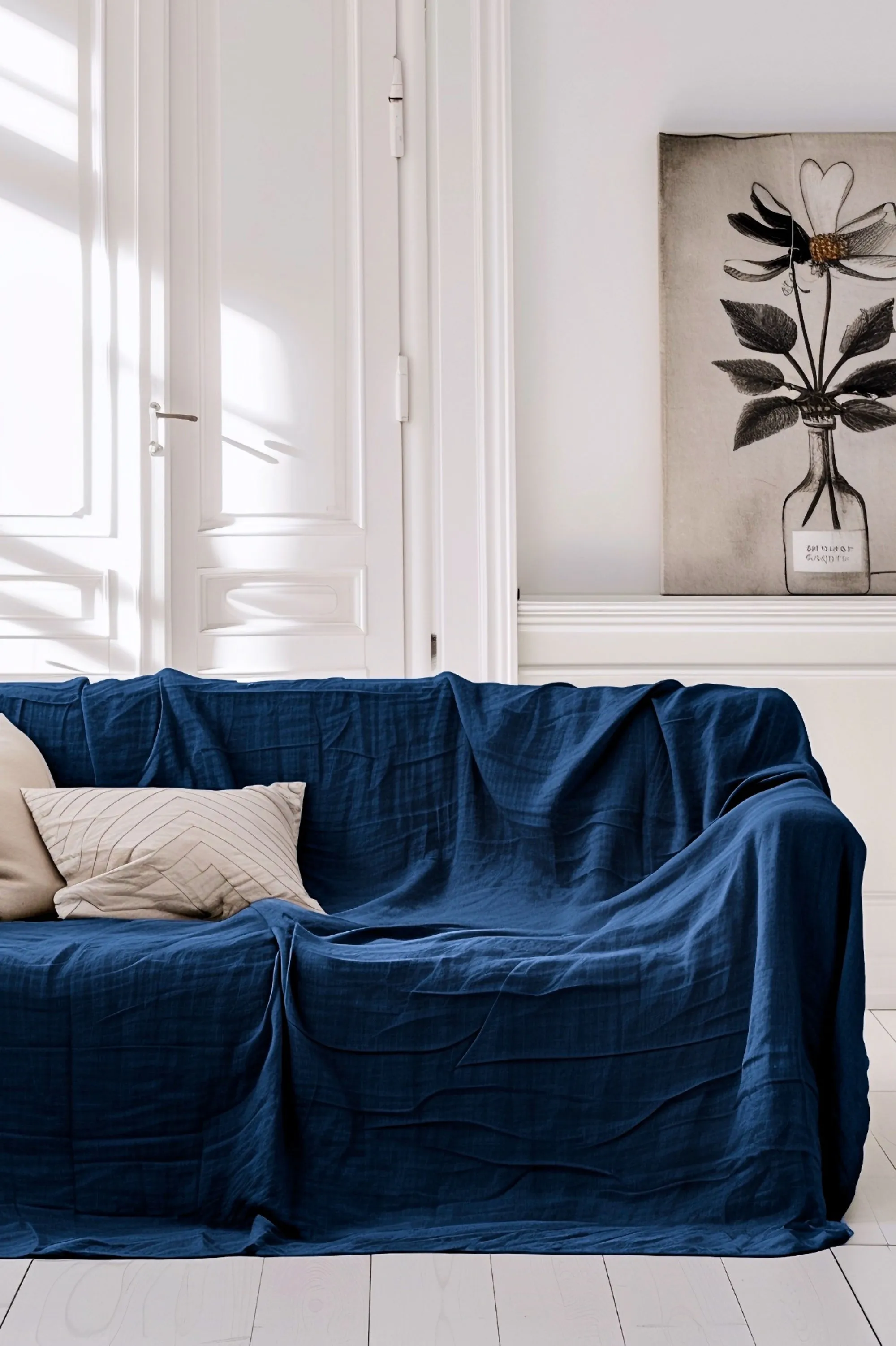 Sofa cover - dark blue