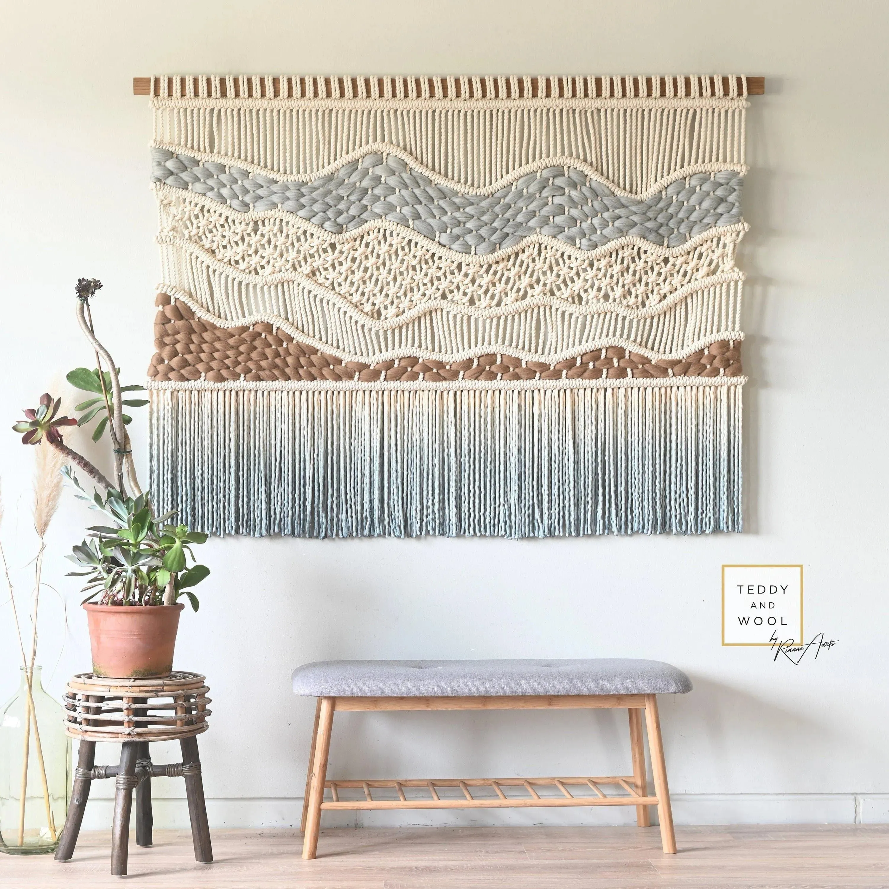 Soft Hills Large Macrame Wall Hanging