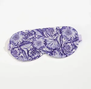 Sonoma Lavender Sleep Mask in Purple Bouquet Satin