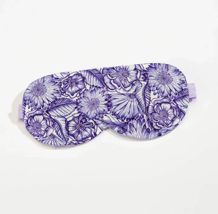 Sonoma Lavender Sleep Mask in Purple Bouquet Satin
